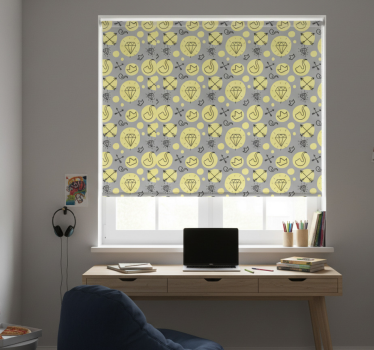 Rollo fenster jugendzimmer graffiti diamanten und kronen - TenStickers
