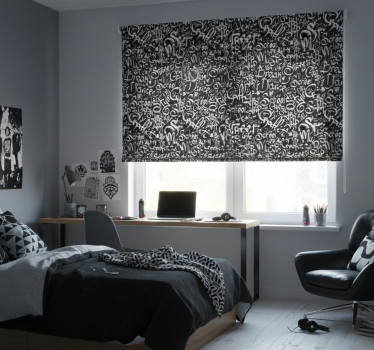 Rollo fenster jugendzimmer graffiti tags design - TenStickers