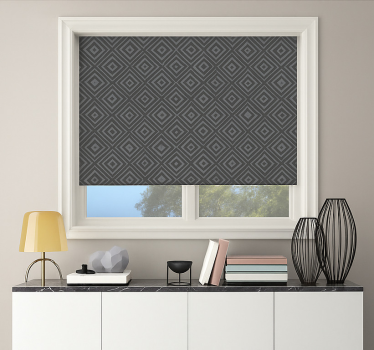 Rollo Fenster Jugendzimmer graue raute geometrisch - TenStickers