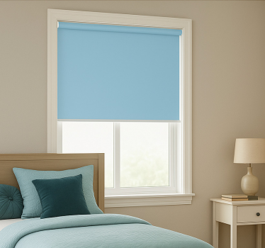 Rollo Fenster Jugendzimmer himmelblaue farbe - TenStickers