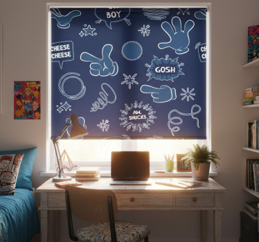Rollo fenster jugendzimmer im comic-stil - TenStickers
