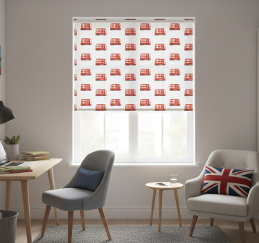 Rollo fenster jugendzimmer im london bus muster - TenStickers