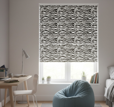 Rollo fenster jugendzimmer im zebramuster - TenStickers