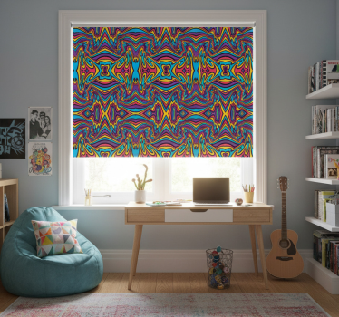 Rollo fenster jugendzimmer lebendige farben coole linien - TenStickers