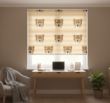 Rollo fenster jugendzimmer leopardenkopf - TenStickers