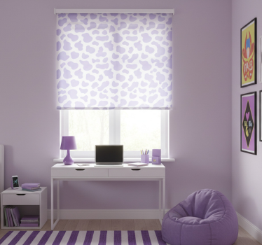 Rollo fenster jugendzimmer lila kuhflecken - TenStickers