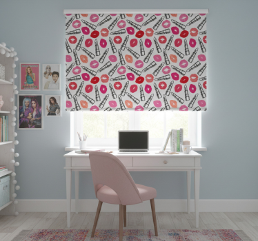Rollo fenster jugendzimmer lippenstifte und lippen - TenStickers
