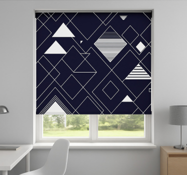Rollo Fenster Jugendzimmer marine geometrie - TenStickers