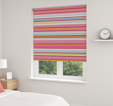 Rollo Fenster Jugendzimmer mehrfarbiges streifenmuster - TenStickers