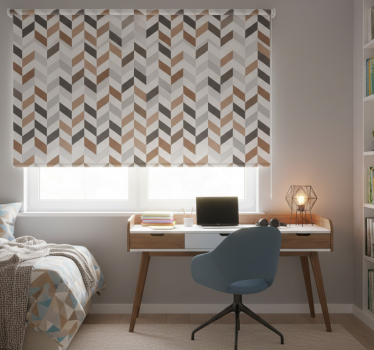 Rollo fenster jugendzimmer mit abstraktem chevron-muster - TenStickers
