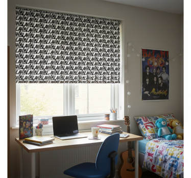 Rollo fenster jugendzimmer mit buntem mustermotiv - TenStickers