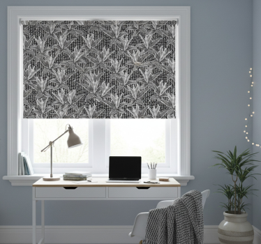 Rollo fenster jugendzimmer mit floralem blättermuster - TenStickers