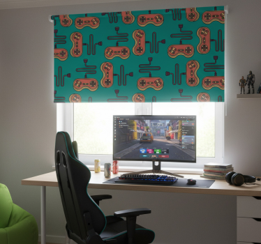 Rollo fenster jugendzimmer mit gaming-muster - TenStickers