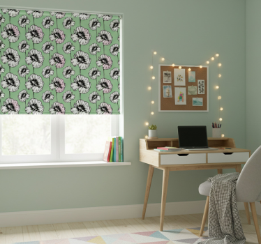 Rollo fenster jugendzimmer mit gemaltem gänseblümchenmuster - TenStickers