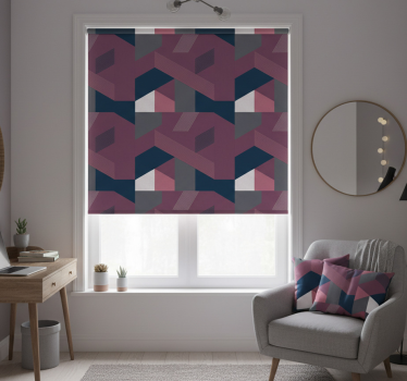 Rollo fenster jugendzimmer mit geometrischen formen - TenStickers