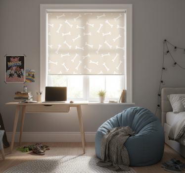 Rollo fenster jugendzimmer mit hundeknochen auf beige - TenStickers