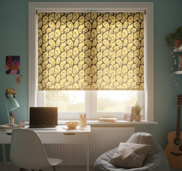 Rollo fenster jugendzimmer mit lächelnden gesichtern - TenStickers