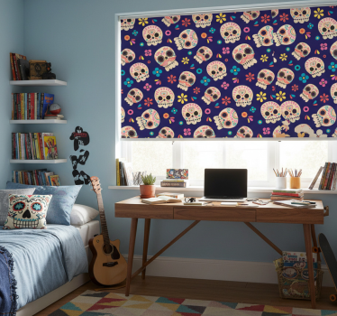 Rollo fenster jugendzimmer mit mexikanischen totenköpfen - TenStickers