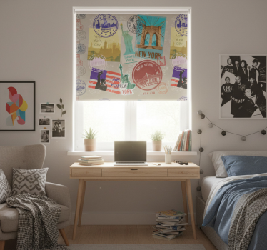 Rollo fenster jugendzimmer nyc collage alt - TenStickers