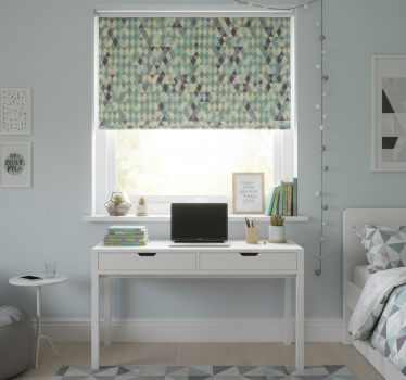 Rollo fenster jugendzimmer mit ombre geometrischen formen - TenStickers