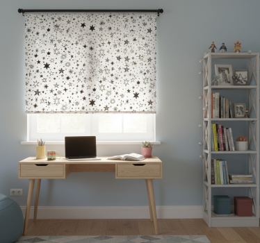 Rollo fenster jugendzimmer mit schwarzem sternenmuster - TenStickers