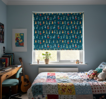 Rollo fenster jugendzimmer mit tanzenden menschen - TenStickers