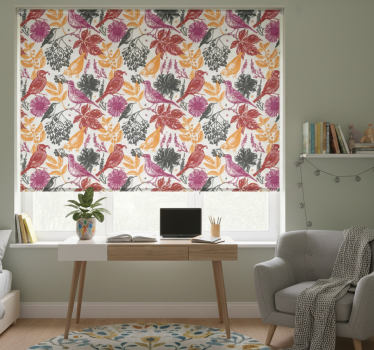 Rollo fenster jugendzimmer mit wildblumenmuster - TenStickers