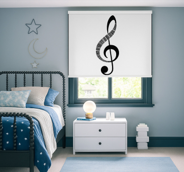 Rollo Fenster Jugendzimmer musiknote - TenStickers
