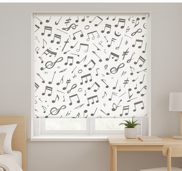Rollo Fenster Jugendzimmer musiknoten-muster - TenStickers