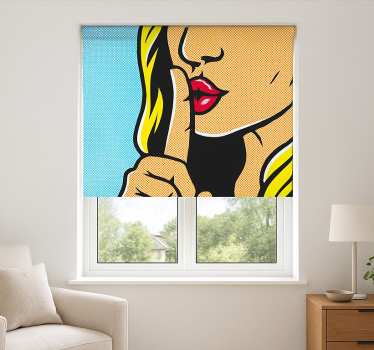 Rollo Fenster Jugendzimmer pop-art-mädchen zischt - TenStickers