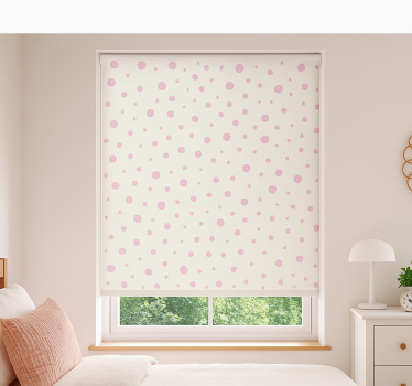 Rollo Fenster Jugendzimmer rosa elegante punkte - TenStickers