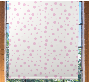 Rollo Fenster Jugendzimmer rosa gepunktete muster - TenStickers
