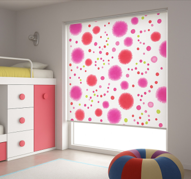 Rollo Fenster Jugendzimmer rosa pop-muster - TenStickers