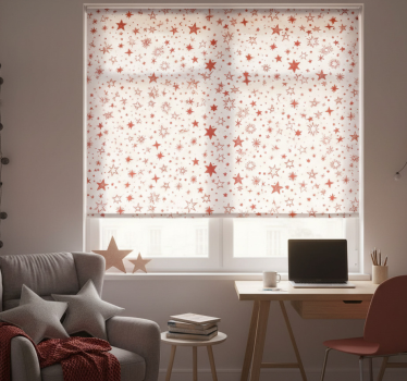 Rollo fenster jugendzimmer roter aquarellstern - TenStickers