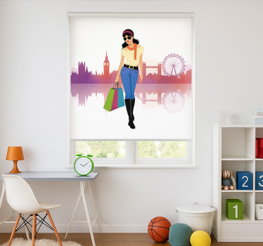 Rollo Fenster Jugendzimmer londoner stadtmädchen - TenStickers