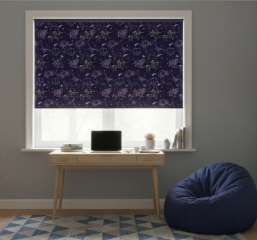 Rollo fenster jugendzimmer sternenmuster - TenStickers