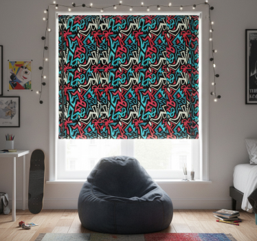 Rollo fenster jugendzimmer urbanes farbdesign - TenStickers