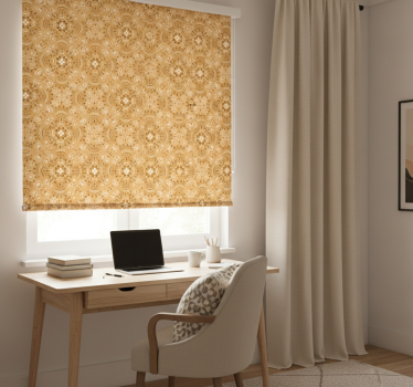 Rollo fenster jugendzimmer vintage beiges ornamentmuster - TenStickers