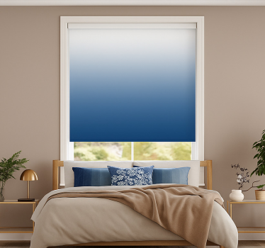 Rollo Fenster Jugendzimmer weiß bis dunkelblau - TenStickers