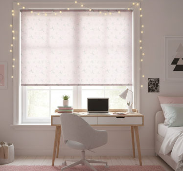 Rollo fenster jugendzimmer weiße sterne rosa hintergrund - TenStickers