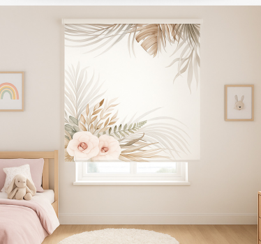 Rollo Fenster Kinderzimmer boho-blumendesign - TenStickers