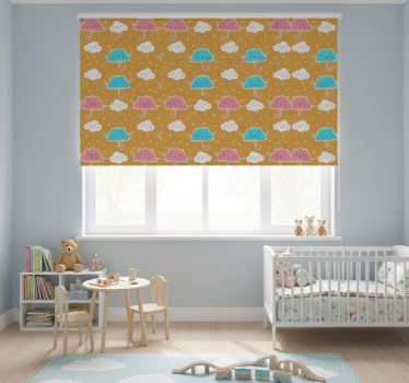 Rollo fenster kinderzimmer bunte regenschirm-dekoration - TenStickers