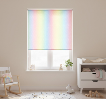 Rollo fenster kinderzimmer glitzer regenbogen himmel pastell - TenStickers