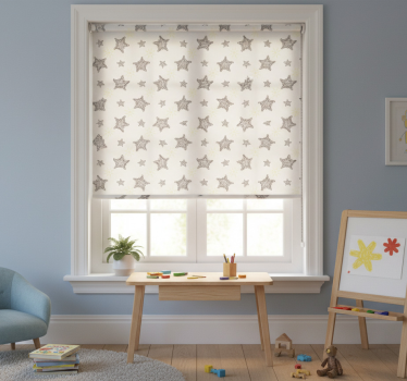 Rollo fenster kinderzimmer graffiti sterne - TenStickers