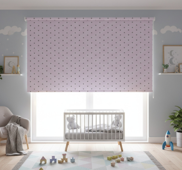 Rollo fenster kinderzimmer graue minimalistische sterne - TenStickers