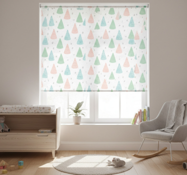 Rollo fenster kinderzimmer graue sterne und koffer - TenStickers