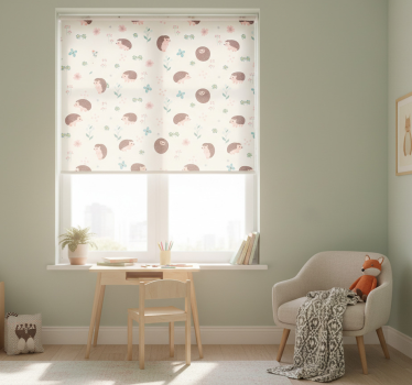 Rollo fenster kinderzimmer igel kollektion - TenStickers