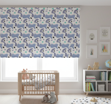 Rollo fenster kinderzimmer memphis farbmodell weiß - TenStickers