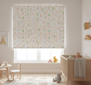 Rollo fenster kinderzimmer mit einfachen symbolen auf weiß - TenStickers