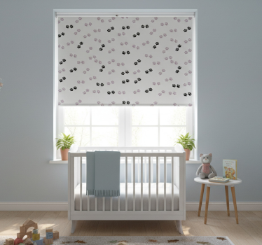 Rollo fenster kinderzimmer mit katzenpfoten-muster - TenStickers